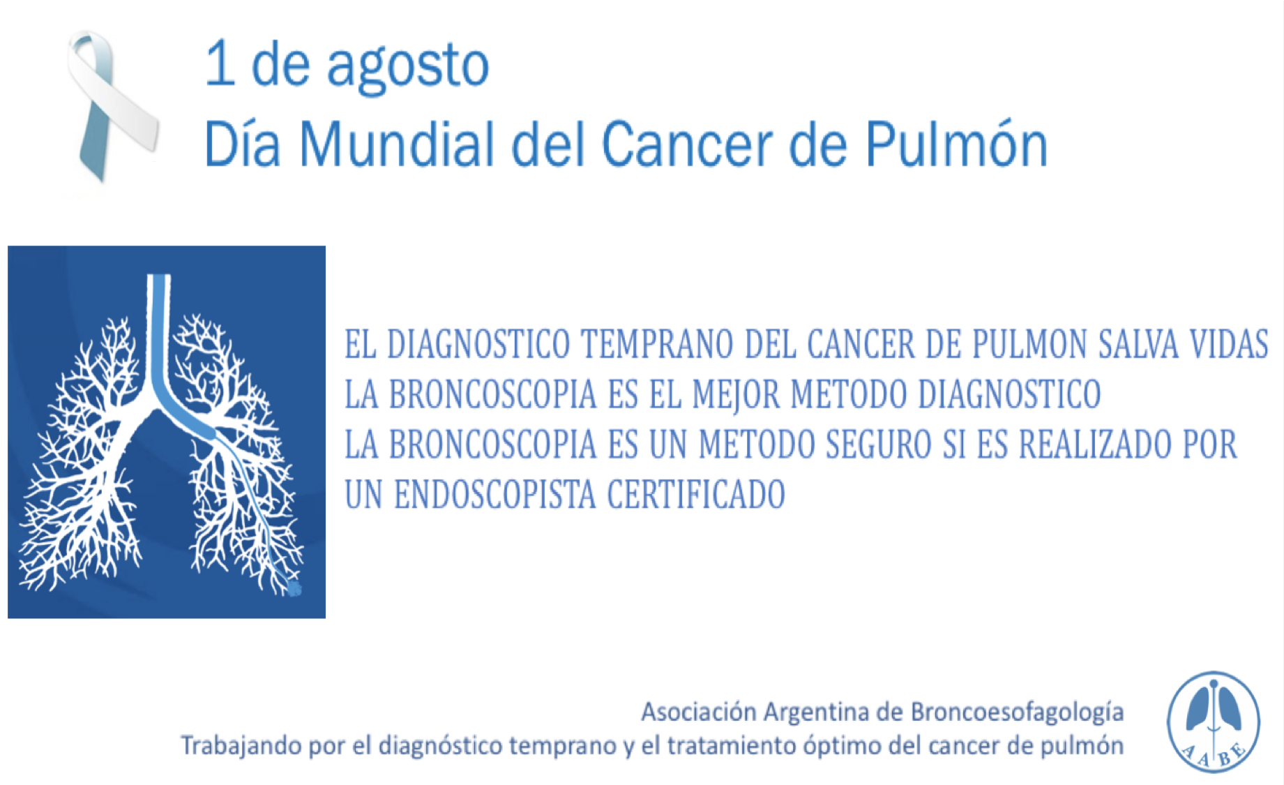 1ero de Agosto – Día Mundial del Cancer de Pulmón